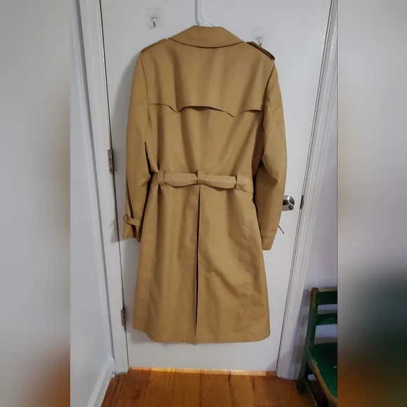 Vintage Christian Dior Monsieur Men's Khaki Trench Coat 38L Large